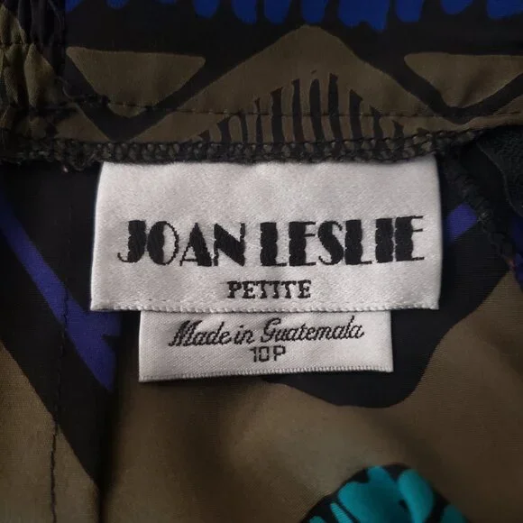 Joan Leslie Vintage Maxi Wrap Skirt 10 Petite Aztec Print Zip Back Boho - Picture 7 of 8